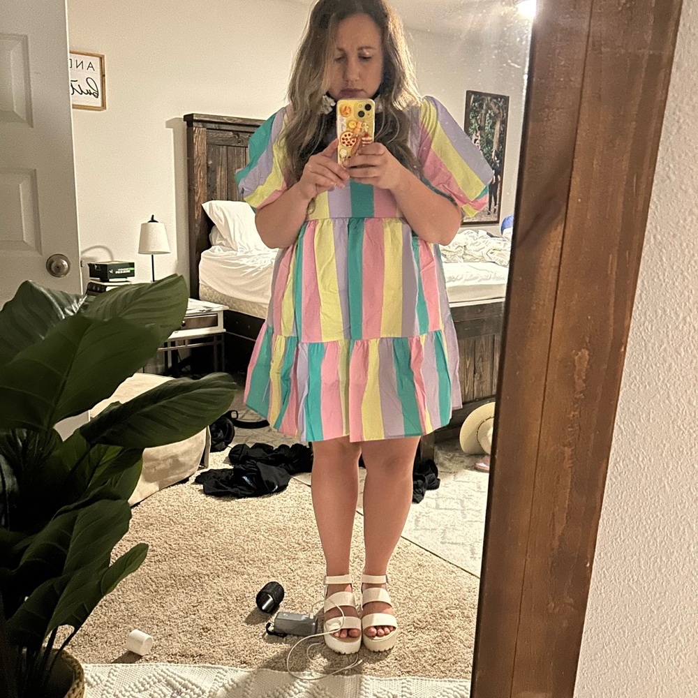 Colorful Striped boutique dress